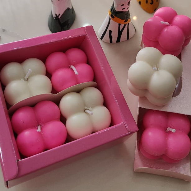 Small Bubble Candles – Set of 4