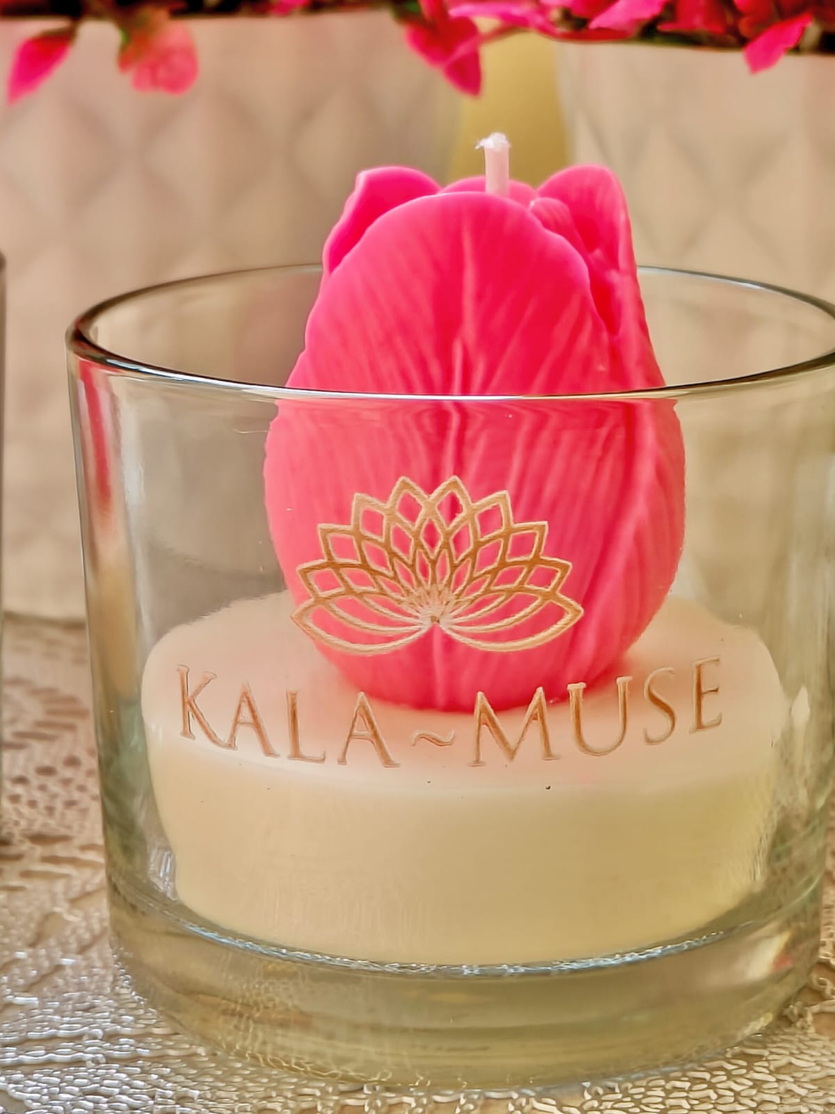 Tulip Glow Soy Wax Votive Candle (set of 2)