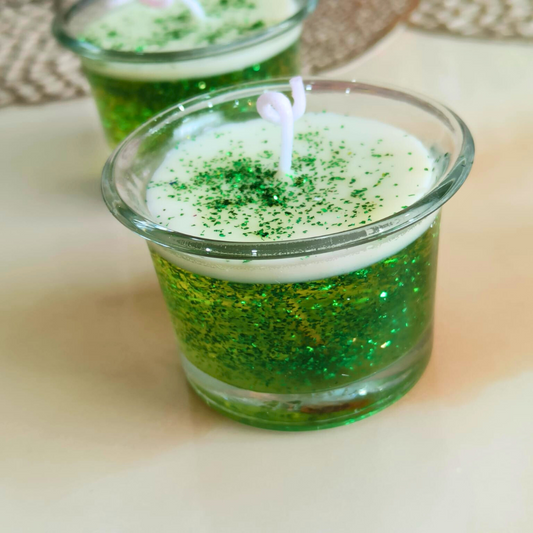 Green Gel Candle – Set of 2