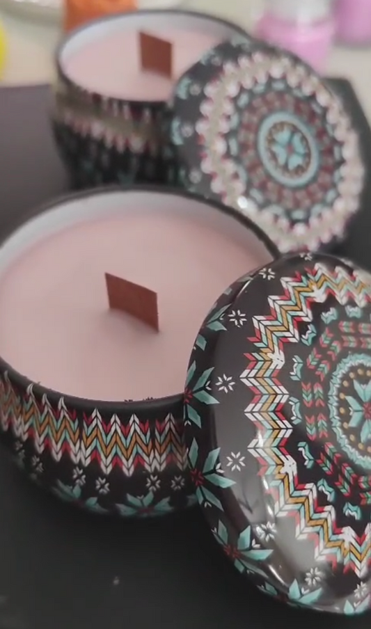 Mandala Tin Candles – Set of 2