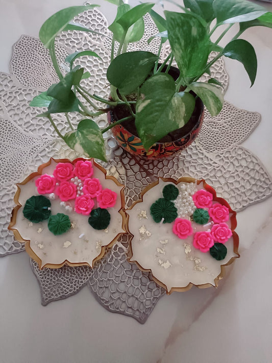 Classic Lotus Urli with Floral & Pearl Embellished