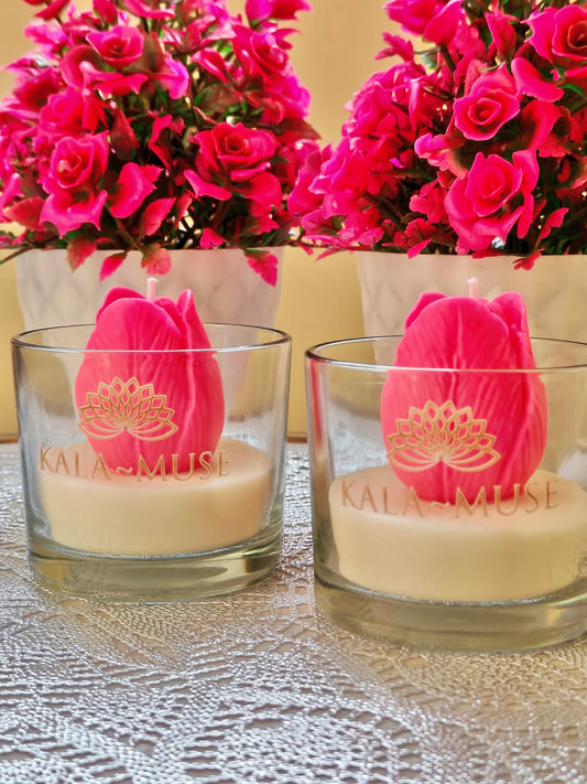 Tulip Glow Soy Wax Votive Candle (set of 2)